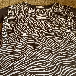 Michael lord brown zebra top